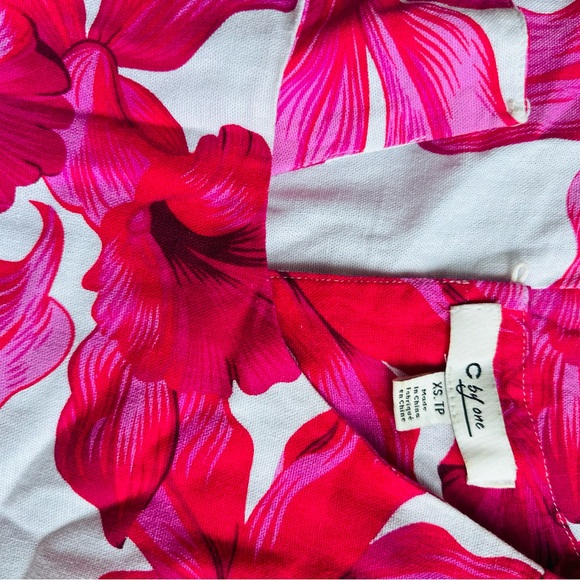 White Pink Linen Orchid Rua Sleeveless Shift Dress Size XS - Picture 5 of 5